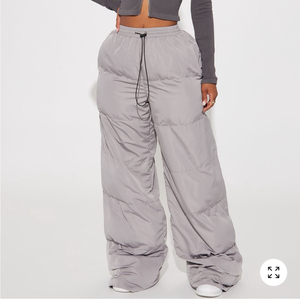 Gray Puffer Pants